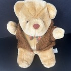 Vintage Caltoy Bradley Brown Teddy Bear Plush 11  Stuffed Animal Sweater Bow Tie