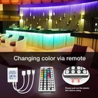 Color Changing Led Strip Lights 16ft     5050 Rgb Light Kit With Remote   Power