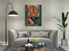 Jungle Tiger Wall Art Print Canvas Illustration Home Decor Painting