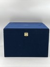 Faberge 12 25 x12 25 x8 5  Empty Presentation Blue Velvet Satin Lined Hinged Box