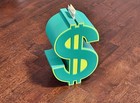 Dollar Sign Piggy Bank  Money Symbol Design  Coin Slot With Access Door  Savings