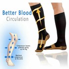 6 Pairs Copper Compression Socks 20-30mmhg Graduated Support S-xxl For Men Women