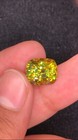 5 16 Ct Natural Full Fire Sphene Titanite Cushion Cut Gemstone For Jewellery