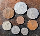 Ireland Eire Full Set 8 Irish Coins 1928-1964 Farthing-halfcrown Good Grades H2