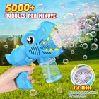 3 Pack Bubble Mahine Gun - Dinosaur Bubbles Blower With Led Light Outdoor Toy   