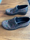 Klogs Naples Slip-on Colorful Paisley Slip Resistant Nursing Shoes Women 7 1 2 W