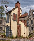 1 35 Wwii European Multi Story House Shed   Wall Diorama Building Model Kit 8839