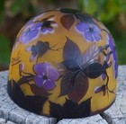 Vintage Lamp Shade Art Glass Violets Art Nouveau Tip Galle Style Magnificent 