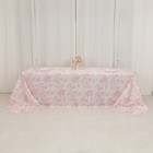 90  X 156  Pink French Toile Pattern Polyester Rectangular Tablecloth