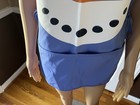 Adar Unisex Medical Apron Smock Blue Solid W  Pockets Side Ties