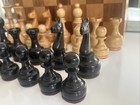 Vintage Large Wood Chess Set 6 5    King 17x17    Case   Board Missing Black King