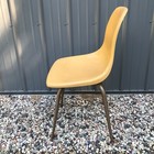 Vintage Mcm Mid Century Modern Mustard Yellow Molded Fiberglass Adult Chair