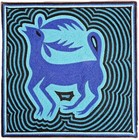 Rare Kayumari Blue Deer Unique Huichol Yarn Painting Sixto Minjares De La Cruz