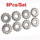 8 Pcs set 14 5   Involute Gear Cutter Dp8 Dp10 Dp16 Dp20 Dp22 Pa14-1 2 Hss 8h