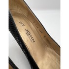 Vtg St  John Sequin Black Paillette Pumps Leather Size 7 5 Made Italy Gold Heel