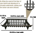 Open Hearth Panacea 15424 Cast Iron Fireplace Grate 24 In Black For Wood Fires