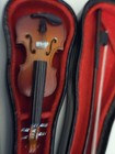 Mini Wooden Violin With Bow In Violin Case