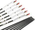 12x 30  Archery Carbon Arrows Spine 500 Turkey Feather For Compound recurve Bow