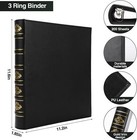 2 Pcs Vintage Hardback 3 Ring Binder 1 Inch  Professional Leather Binder 3 Ring