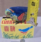 Vintage Tin Blue Bird Wind-up Toy Original Box China Works W key Excellent 