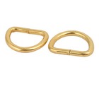 20mm Inner Width Iron Half Round Non Welded D Ring Gold Tone 10pcs