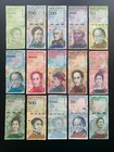 Venezuela Paper Money Currency Set  Note 15 Pcs Venezuelan Animal Banknotes Lot 