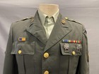 Vintage Vietnam Era Us Army Class A Dress Green Uniform Jacket   Shirt 37r Sgt
