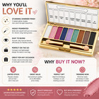 9 Colors Glitter Eyeshadow Palette   Makeup Cosmetic Brush Small Set New