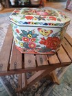 Vintage Daher Tin Made In England Floral