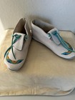 Vintage Arapahoe Native Indian Turquoise Beading Moccasins   Size 8
