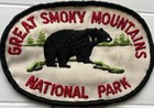 Vintage Great Smoky Mountains National Park Black Bear Embroidered Sew-on Patch
