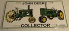 Vintage Metal John Deere License Plate Collector Tag Used Tractor Set 2263 49x95