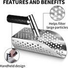 Stainless Steel Metal Detecting Sand Scoop Hand Sifter Beach Digging Shovel Tool