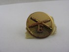 Vintage Army Military E Crossed Scepters Pin Screwback Style