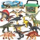 12 Toy Dinosaurs Action Figures Interactive Dinosaur Book Assort Lot Collectible