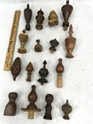 Antique Food Finials Lot 16 Largest 6 5 Bed Posts  Clock Toppers  19th C 