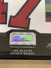 2002 Playoff Absolute Memorabilia Framed Jersey Auto - Tom Glavine  d 129 200
