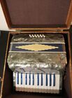 Vintage Pollina   Piano  Grey 26 12  Piano Accordion Made In Italy W  Case