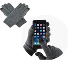Winter Knit Gloves For Men Full Fingers Fleece Lined Warm Touchscreen Gloves