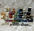 Vtg Lot 116 Pc 89 Spools 27 Bobbin Thread Assorted Brands All Colors Of Rainbow
