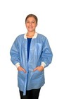 Lab Jacket  Disposable  Knit Collar And Knit Cuffs- Sms Material  Case Of 30
