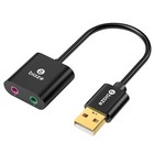 Usb To 3 5mm Audio Adapter External Sound Card For Headphones   Mic - Pc  Ps4  P