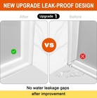 Shower Corner Water Guard Large Size Tub Splash Guards Bathtub Self-adhesive