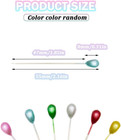 200pieces Colorful Pearl Head Pins Corsage Pins Sewing Pins Straight Pins Weddin