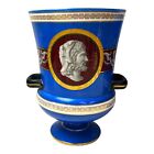 Antique Empire Porcelain Portrait Vases Greek Crater Medici French Blue 19 C U15
