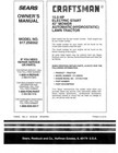 Owner   s Manual Sears Craftsman 15 0 Hp Lawn Tractor 42    Mower - Model 917 256552