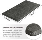 Kitchen Mat  Cushioned Anti Fatigue Floor Mat  17 3 x28  Grey