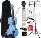 Aileen Violin 4 4 Full Size For Adults Beginners  Blue Fiddle Starter Kit For   