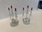 Antique Miniature Doll House Glass Miniature Pair Candelabra
