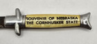 Vintage Nebraska The Cornhusker State Souvenir Knife Letter Opener 4  Long